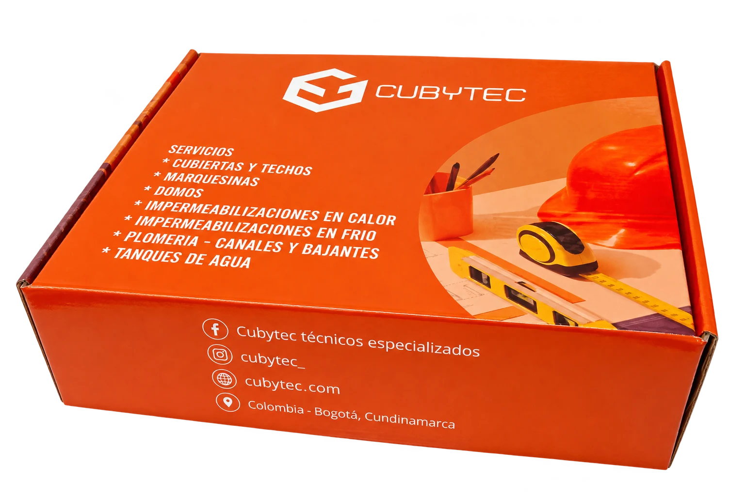 Caja de empaque impresa para Cubytec