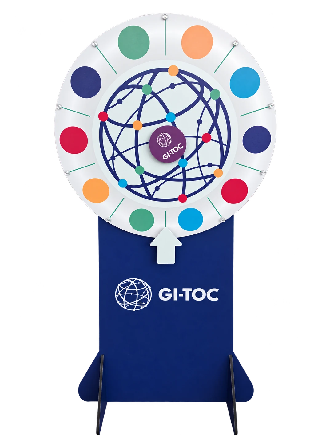 Exhibidor circular GI-TOC impreso